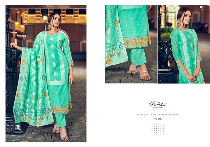 BelliZa Odhni 001-006 Wholesale Printed Cotton Dress Material